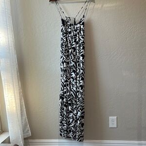 Z Supply Black and White Sleeveless Maxi Sundress